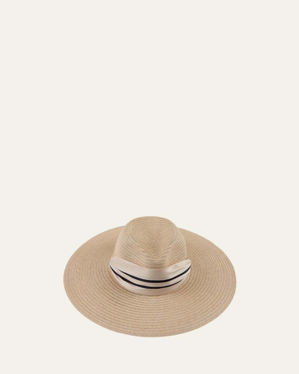 Cassidy Fedora With Organza Scarf